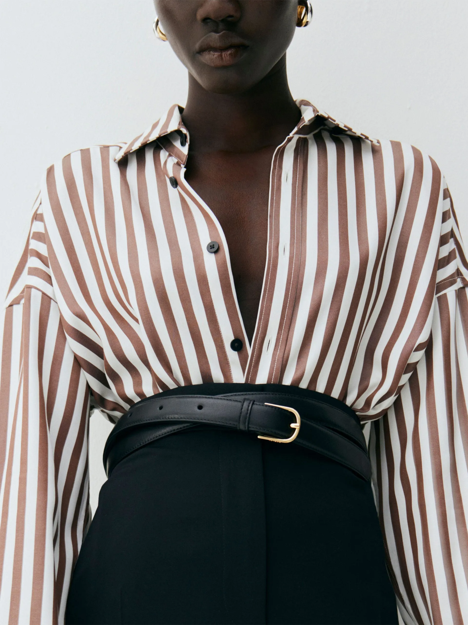Alexander: Tencel, Chocolate Stripe x Felicity Kay