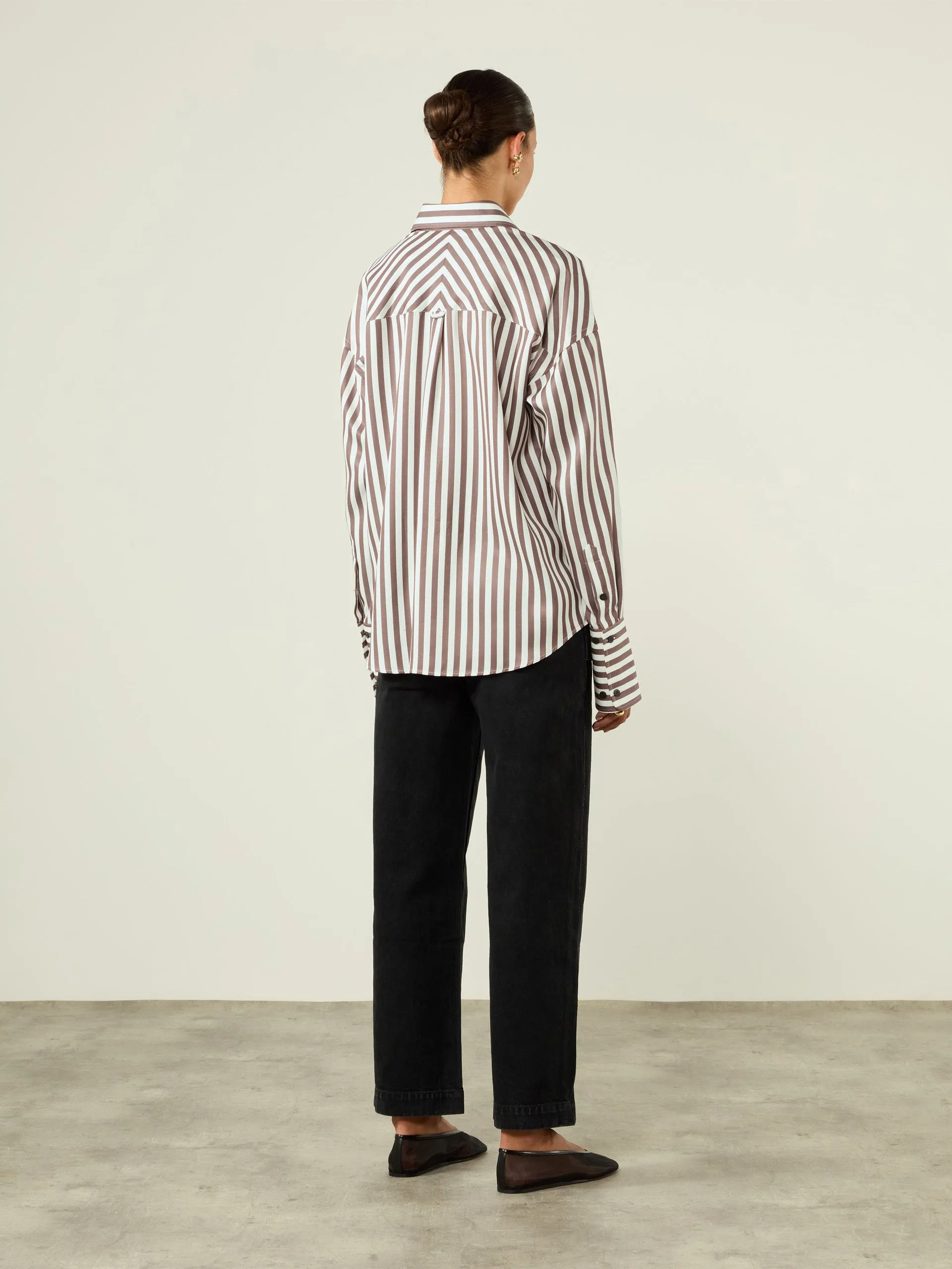 Alexander: Tencel, Chocolate Stripe x Felicity Kay