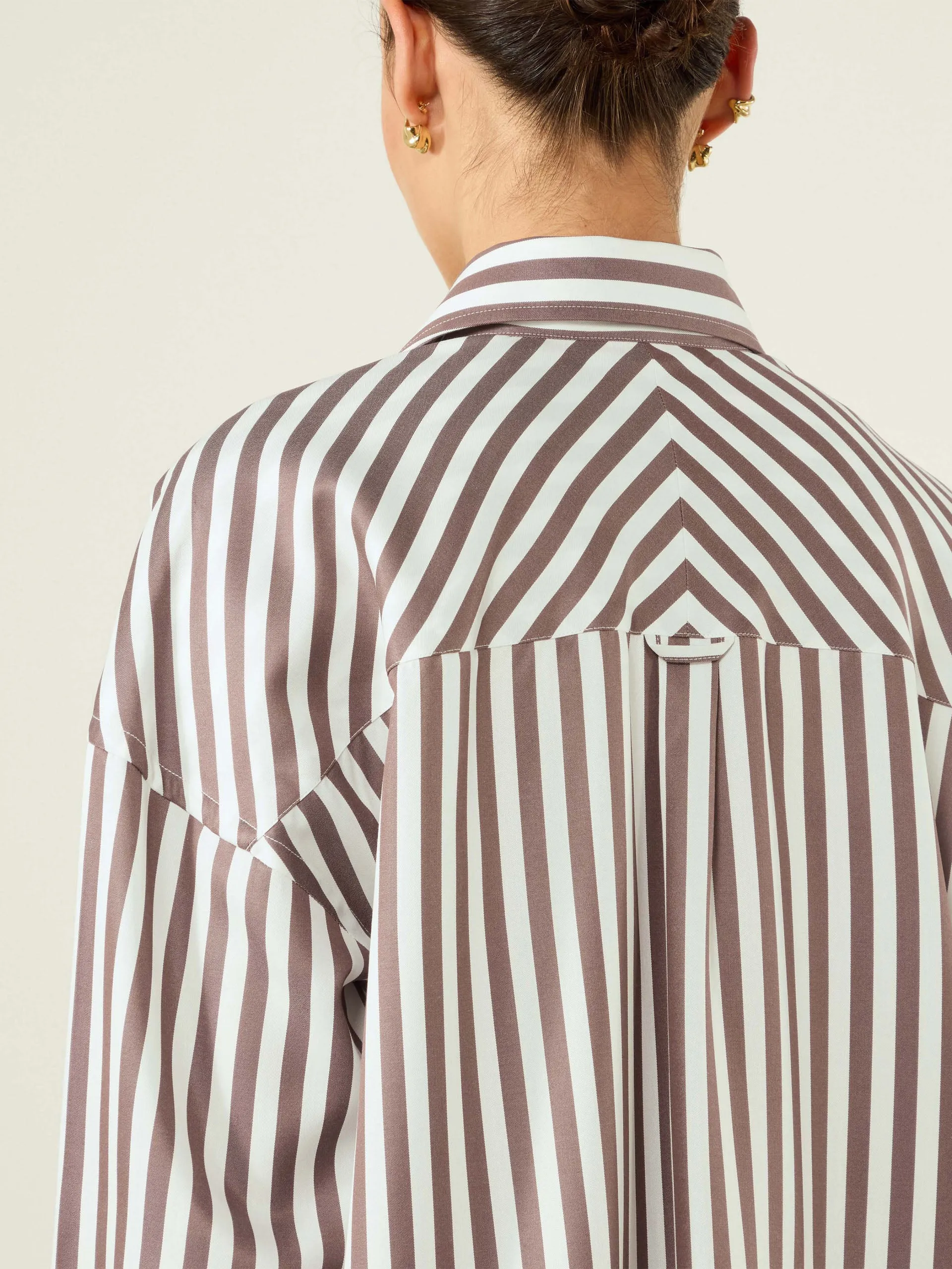 Alexander: Tencel, Chocolate Stripe x Felicity Kay