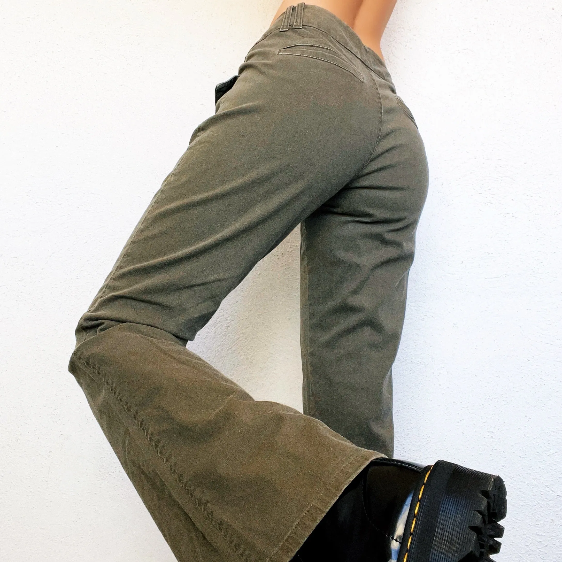 Army Green Flare Pants