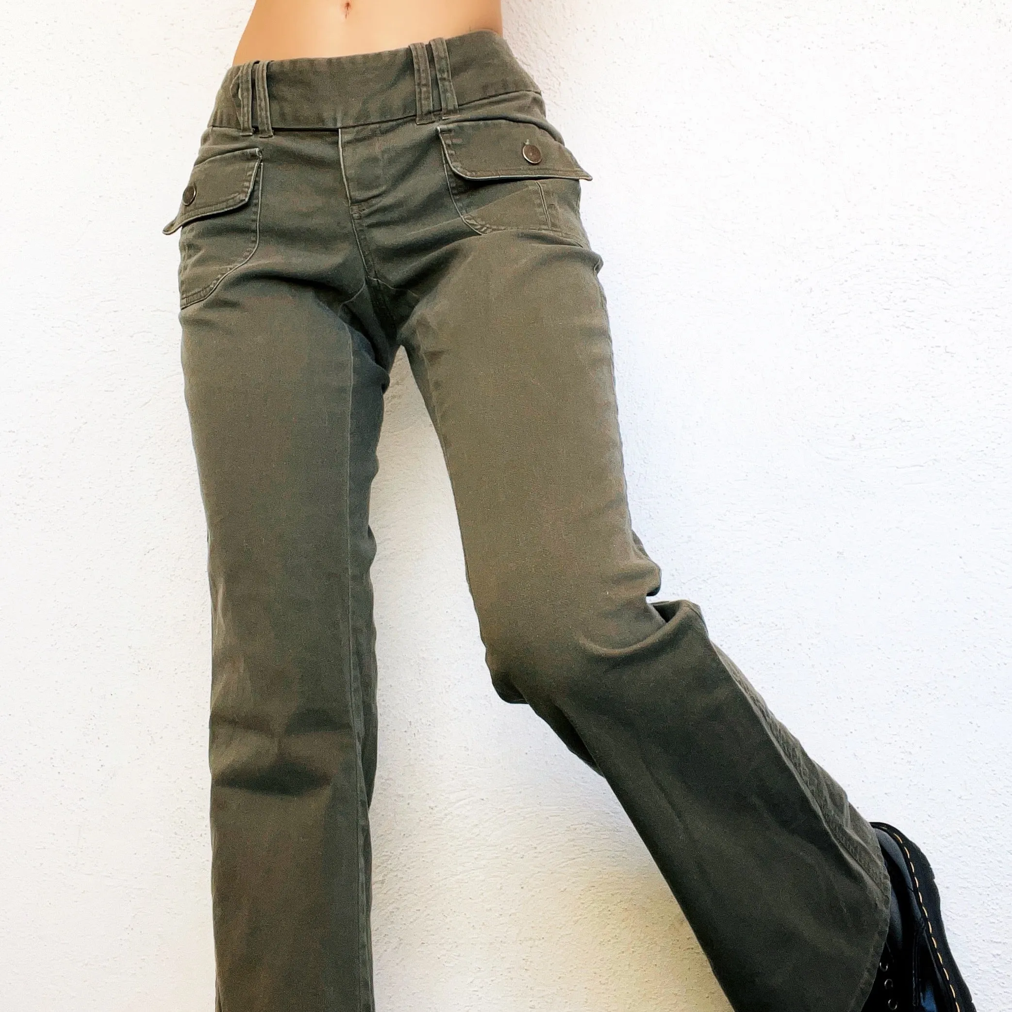 Army Green Flare Pants