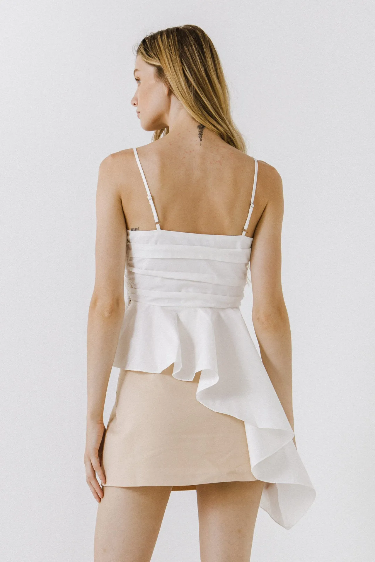 Asymmetrical Flounce Top