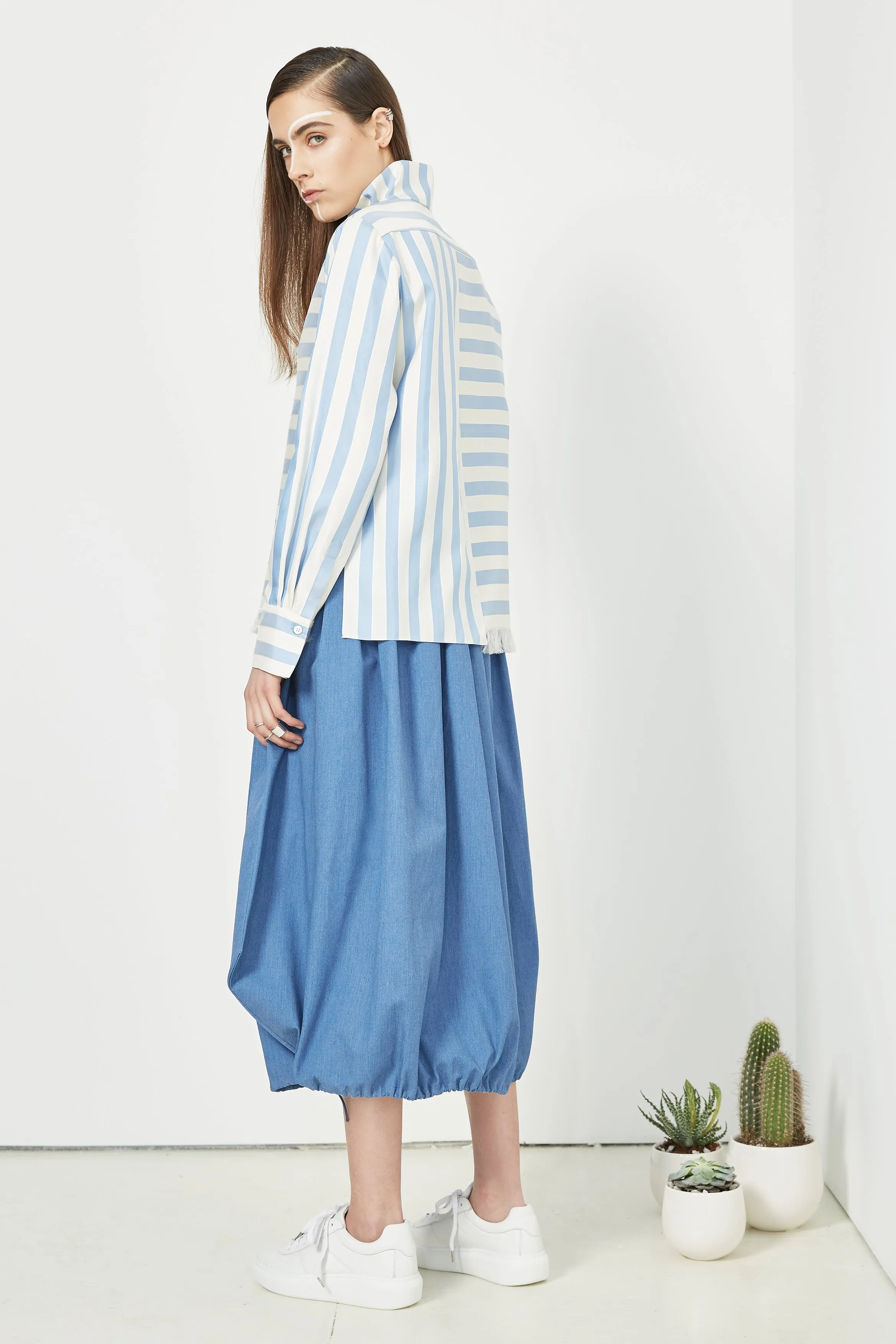 Asymmetrical Mandarin Shirt