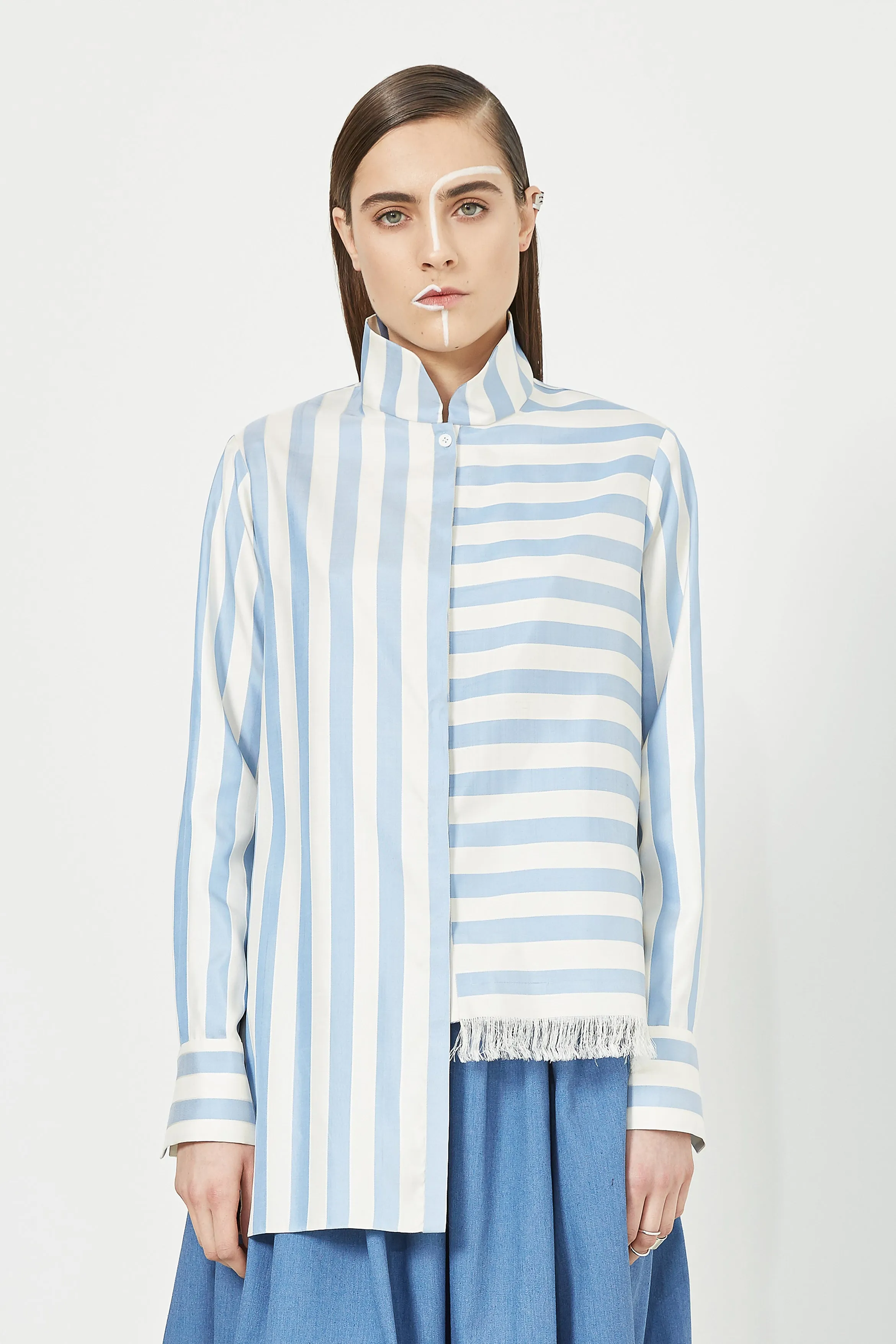 Asymmetrical Mandarin Shirt