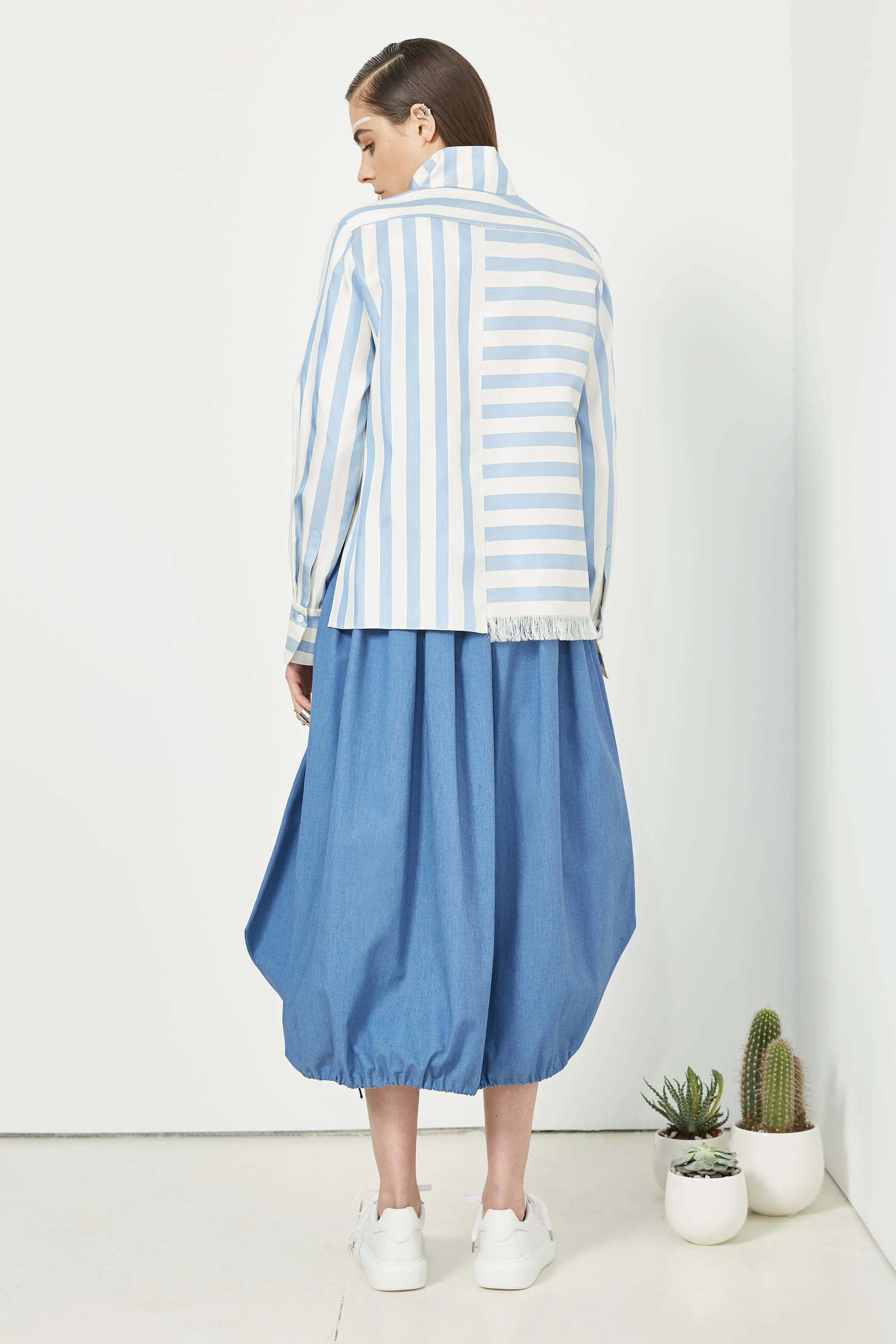 Asymmetrical Mandarin Shirt
