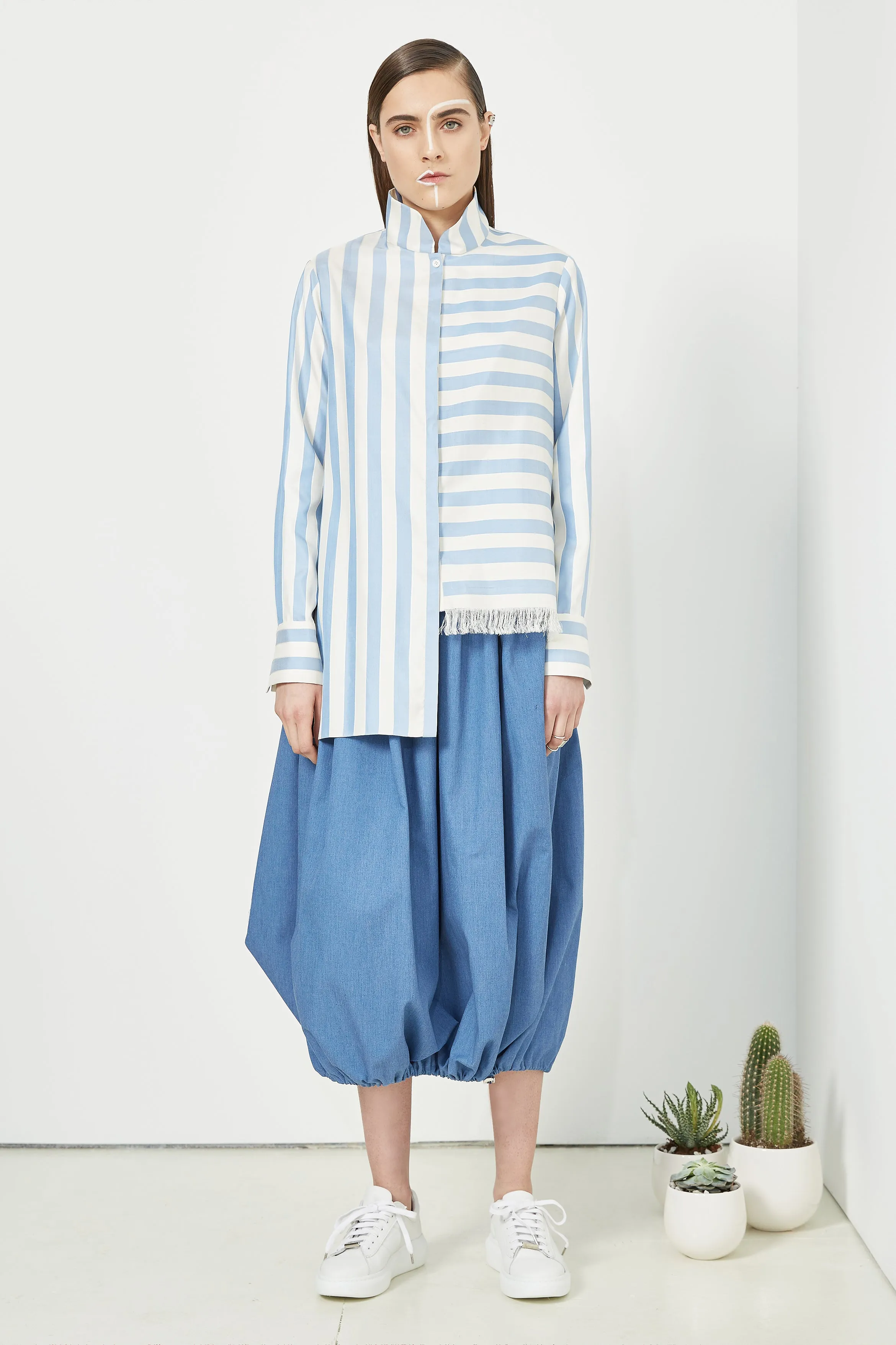 Asymmetrical Mandarin Shirt