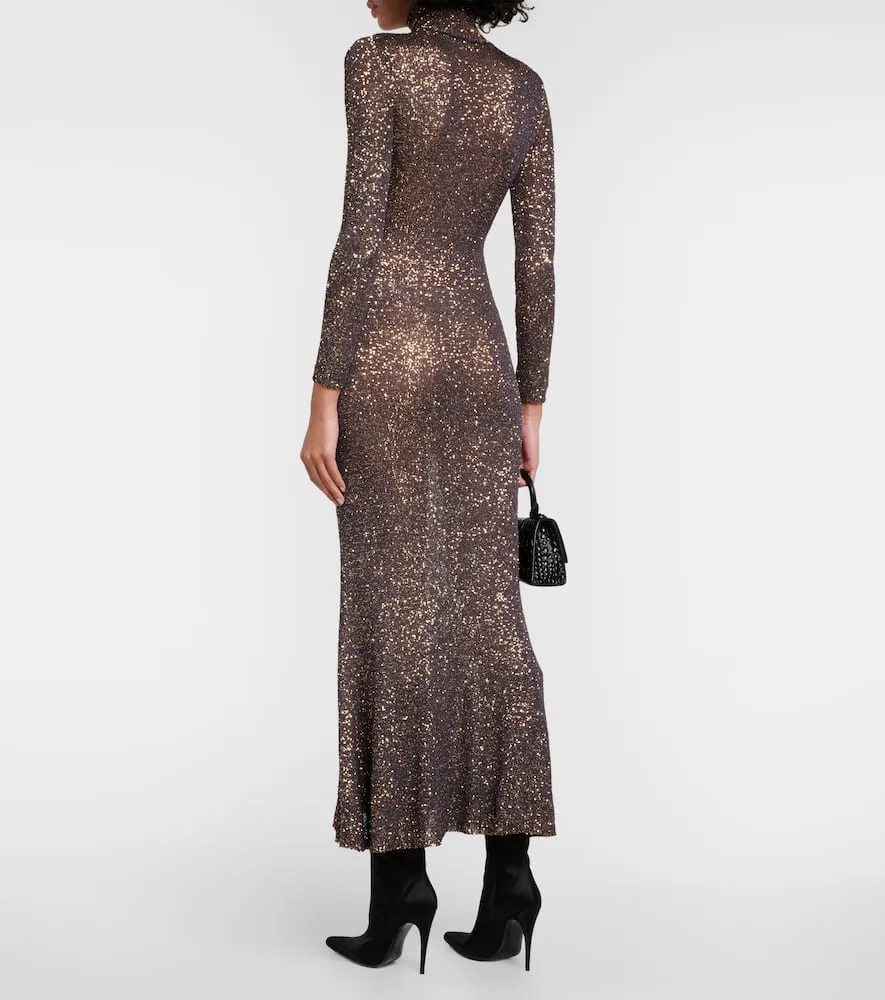 Balenciaga Sequined knitted maxi dress