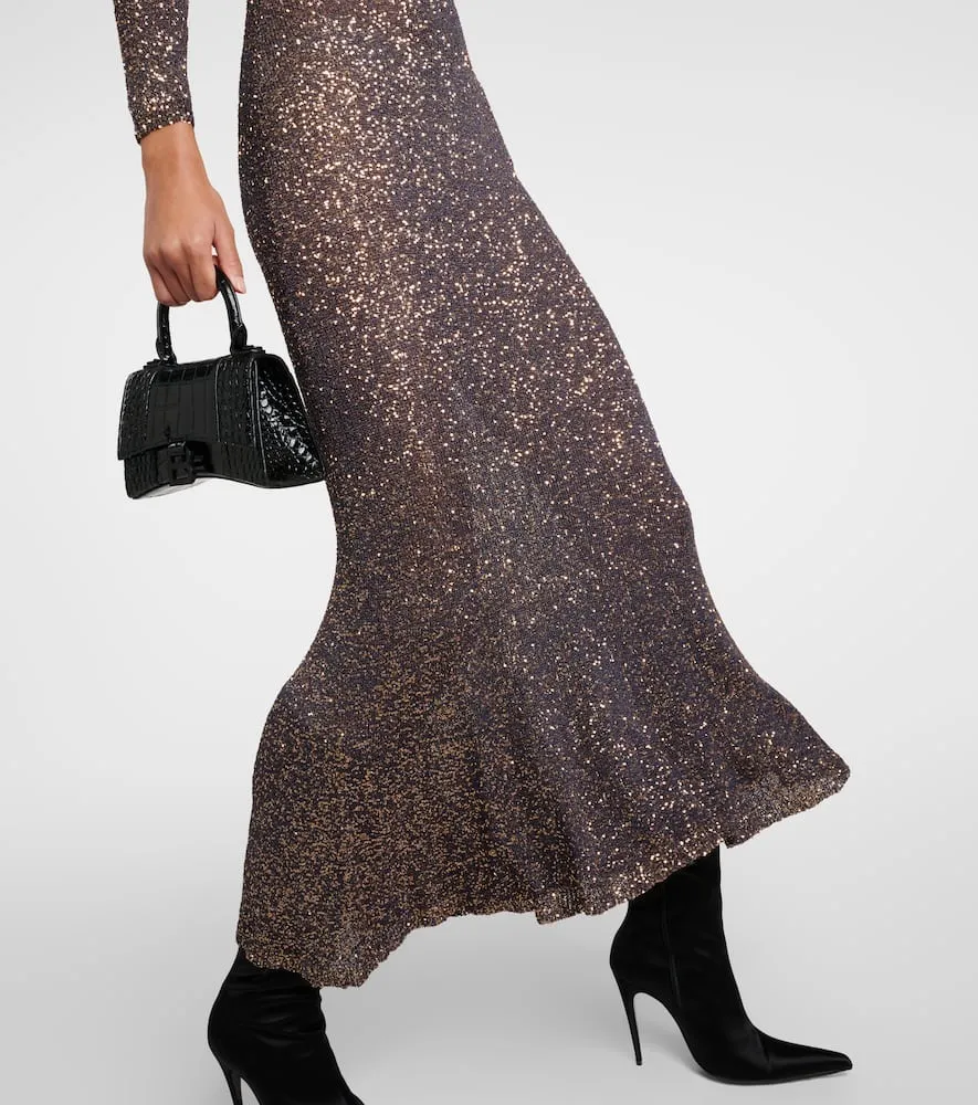 Balenciaga Sequined knitted maxi dress
