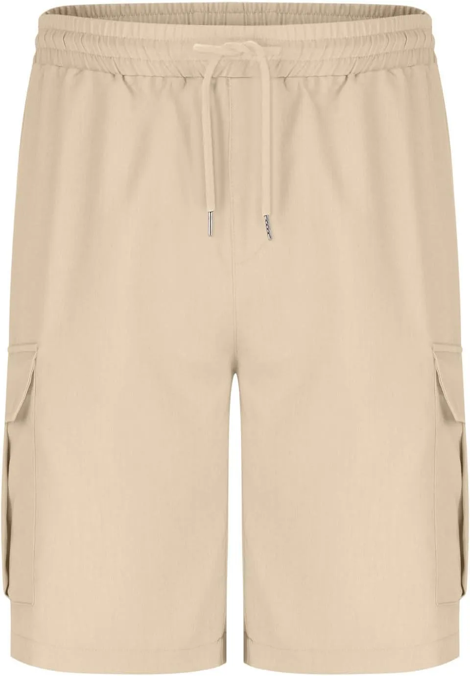 Cargo Shorts for Men Big Tall Elastic Waist Wrangler Long Cargo Shorts Casual Summer Cotton Work Hiking Short Pants