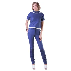 Criss-Cross Reindeer Leather Blouse -  Limited Edition