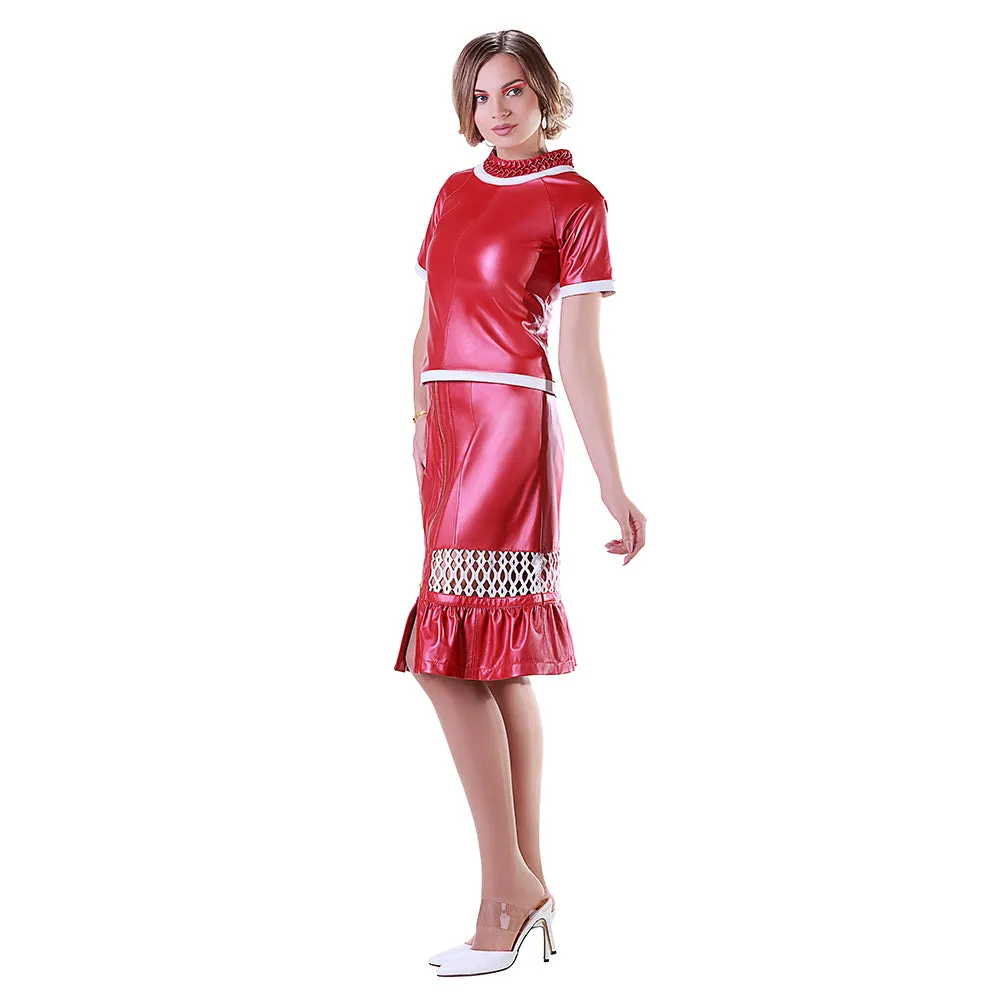 Criss-Cross Reindeer Leather Blouse -  Limited Edition