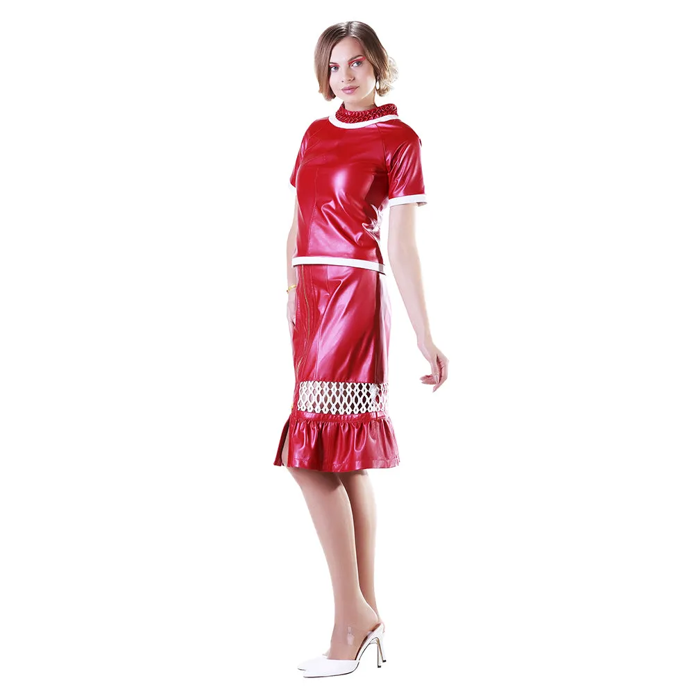Criss-Cross Reindeer Leather Blouse -  Limited Edition