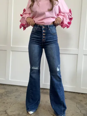 Danny Risen Distressed Flare Jeans