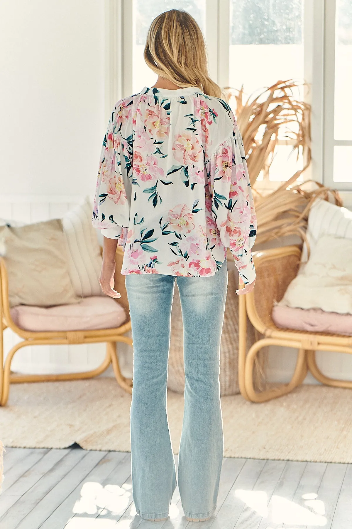 Dea Top - White Floral