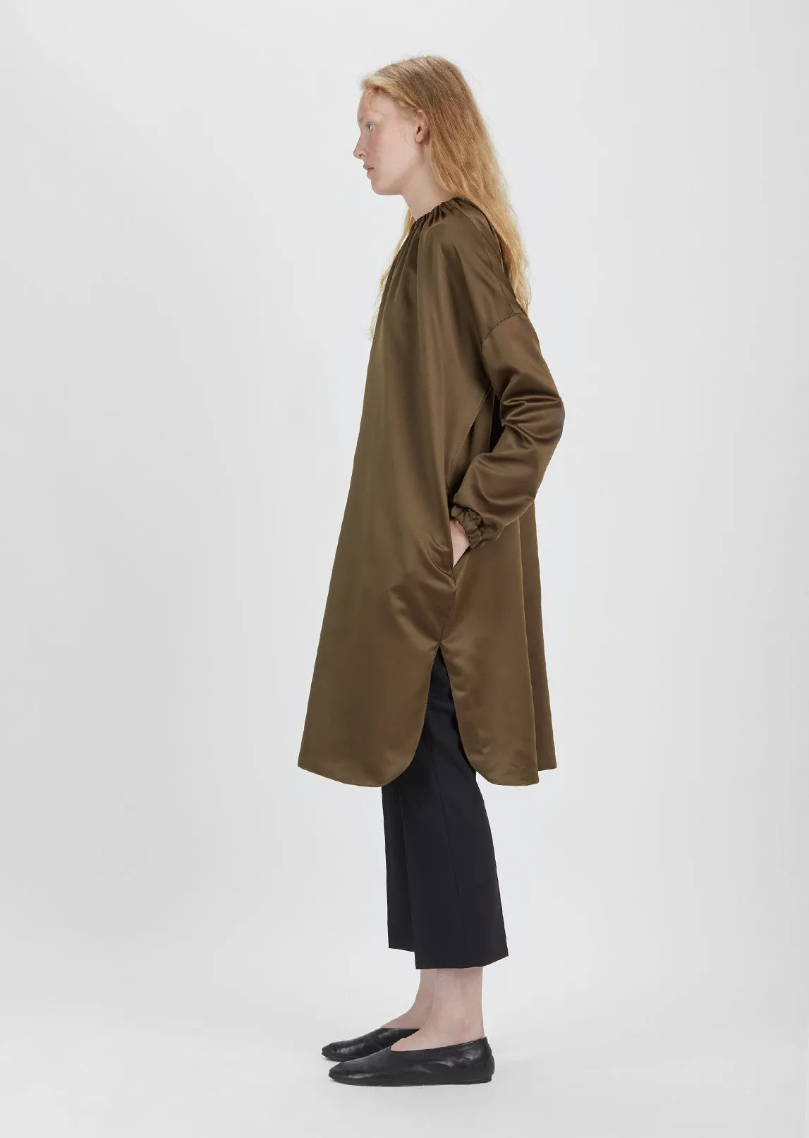 Elastic Collar Long Tunic