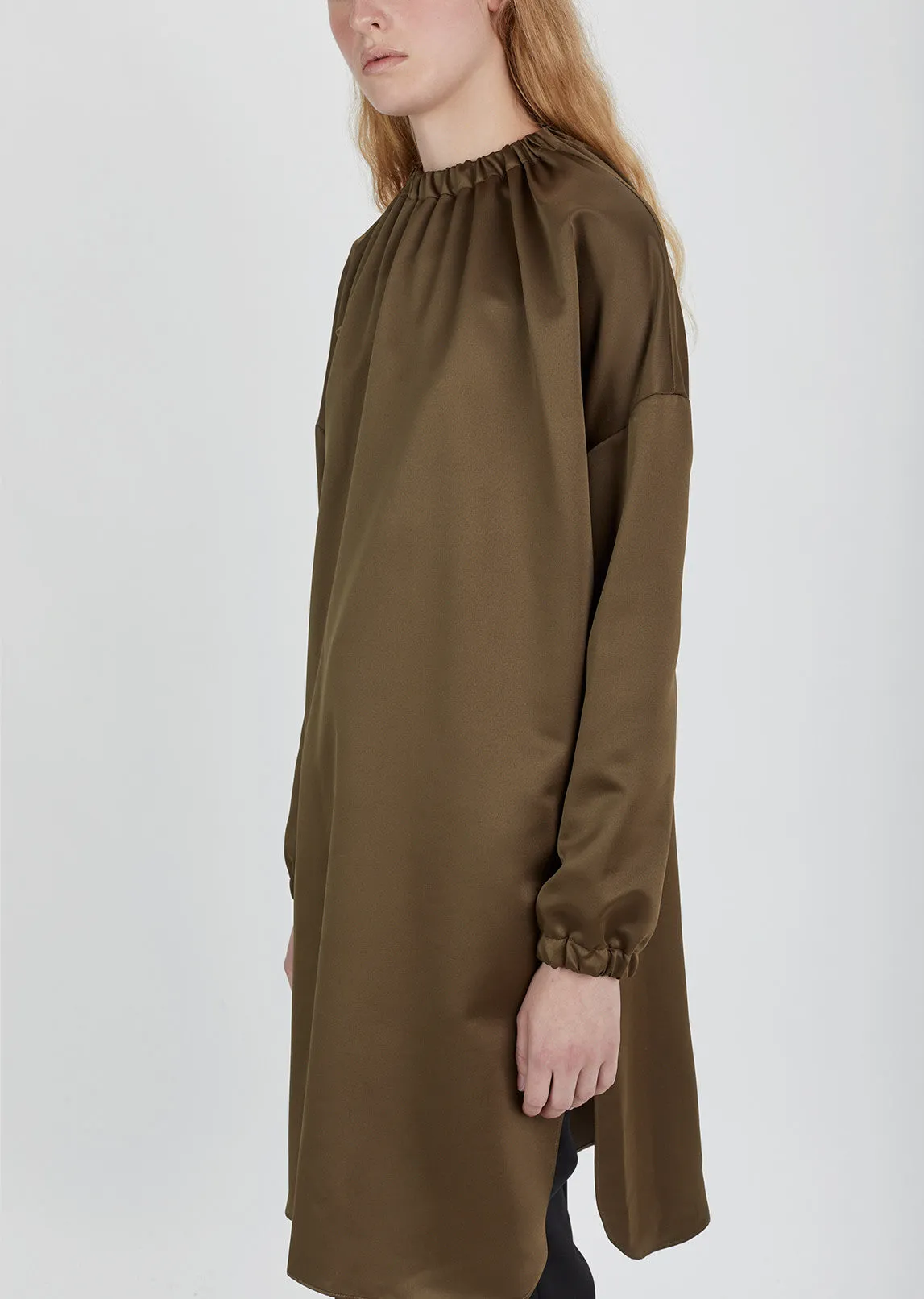 Elastic Collar Long Tunic