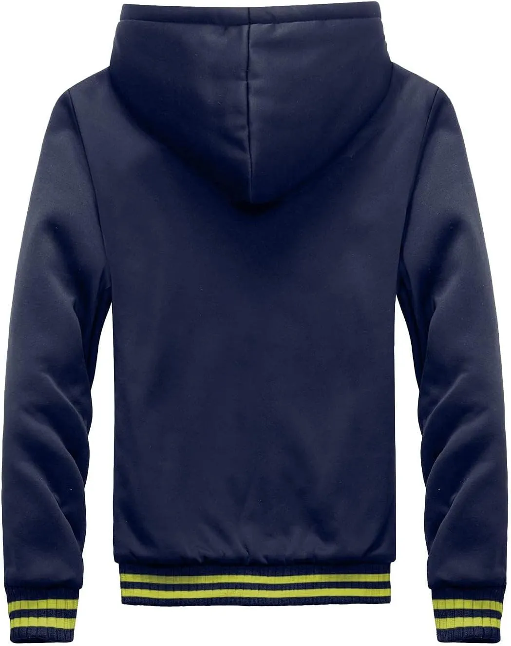evzosrz Hoodies for Men Zipper Jackets Sherpa Lined Hooded Fleece Sweatshirts Full Zip Wool Heavyweight Warm Cardigans