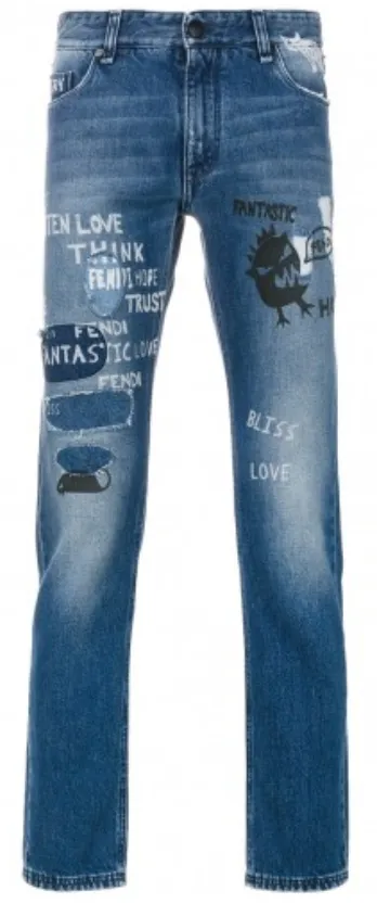 FENDI - distressed skinny jeans