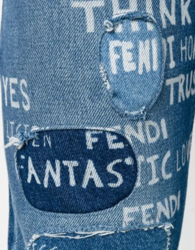 FENDI - distressed skinny jeans
