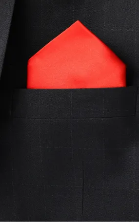 Glossy Red Pocket Square