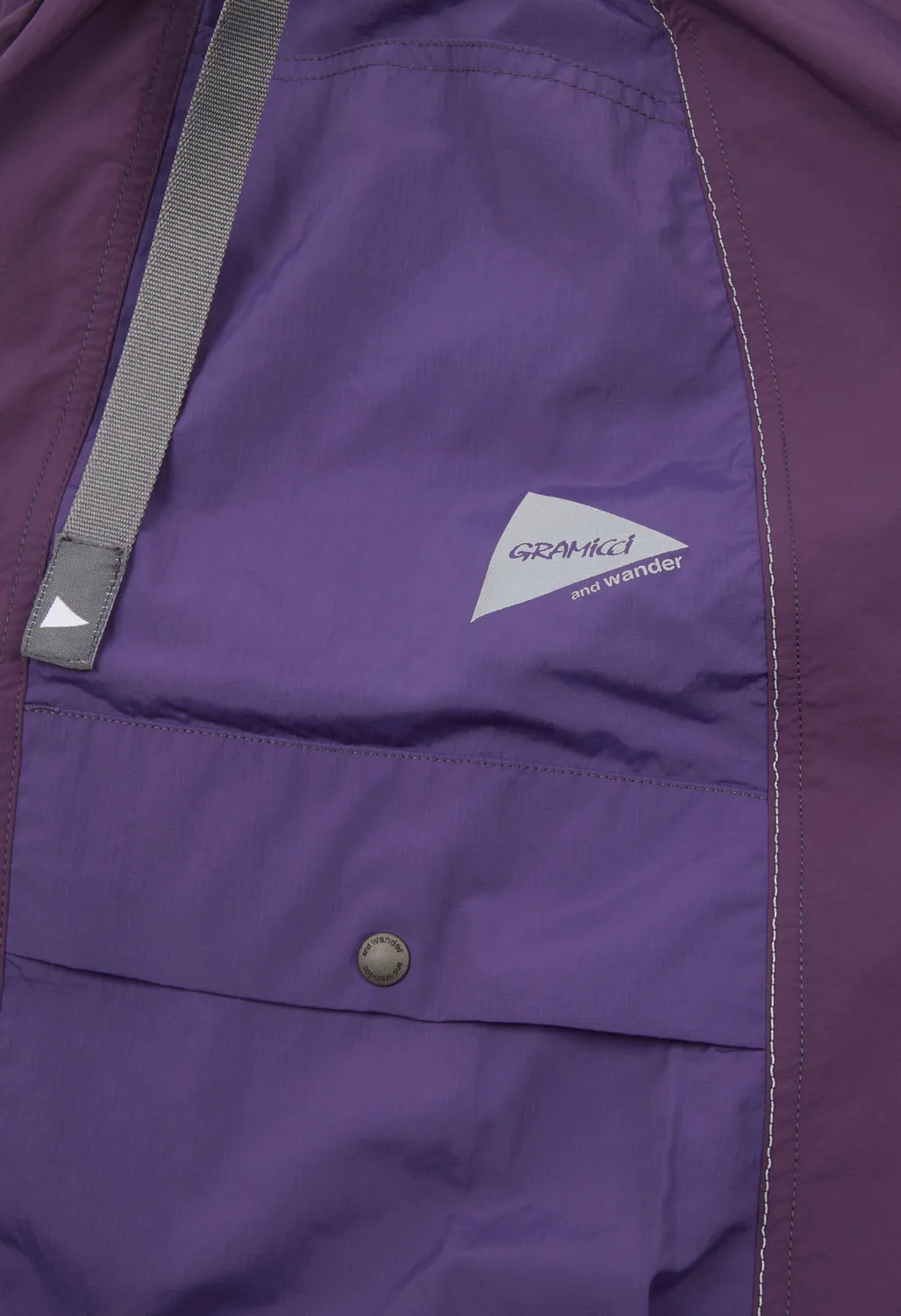 Gramicci x And Wander Patchwork Wind Shorts - Multi Purple