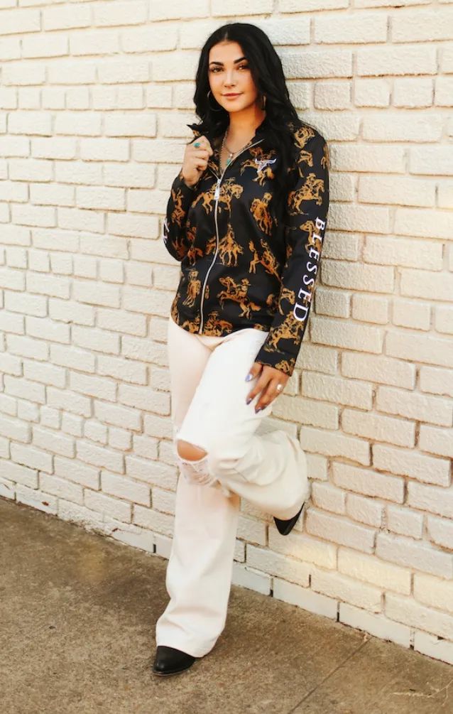 Ivory High Rise Distressed Bootcut Jeans (Tummy Control)