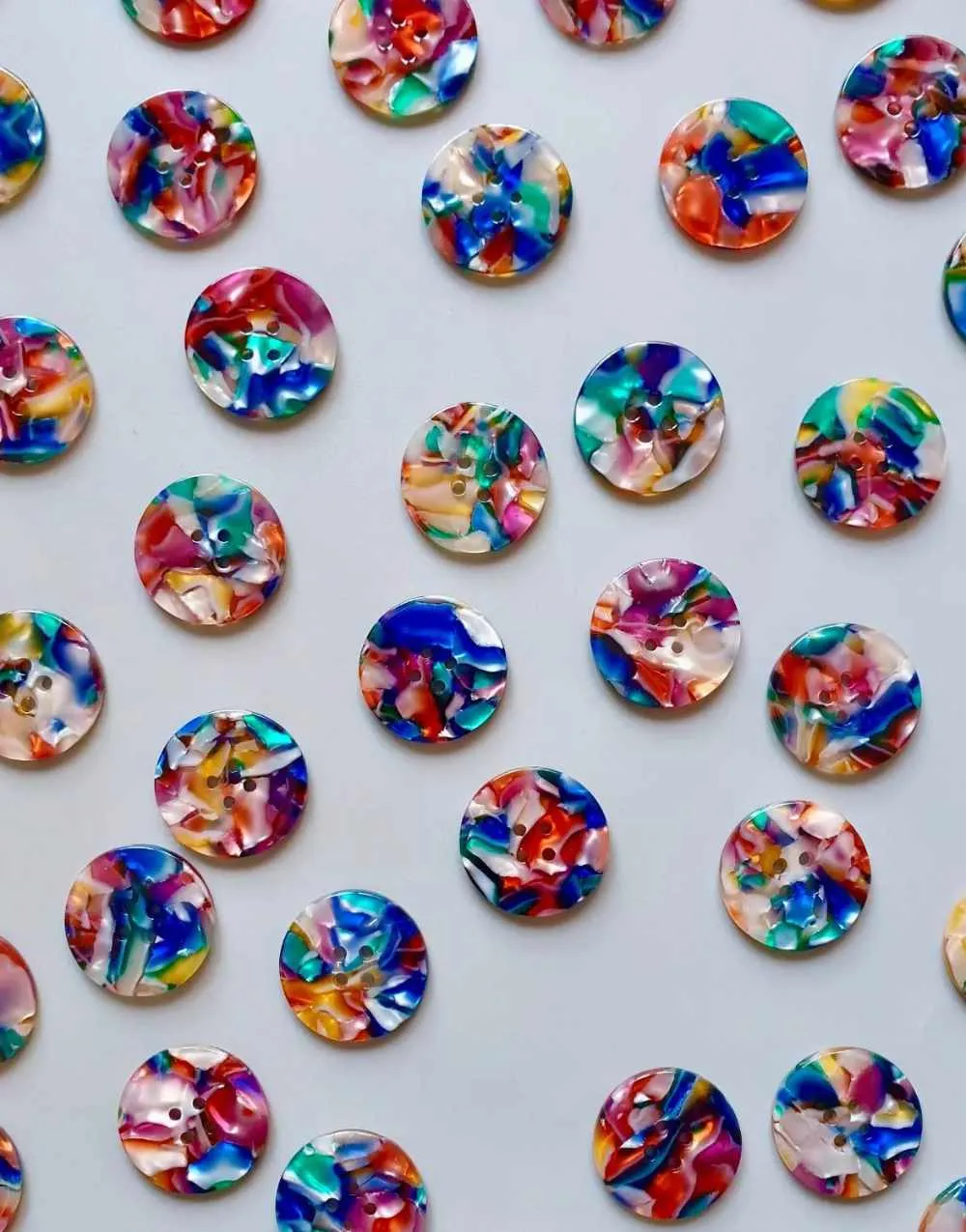 Kaleidoscope 25mm Buttons, Set of 6