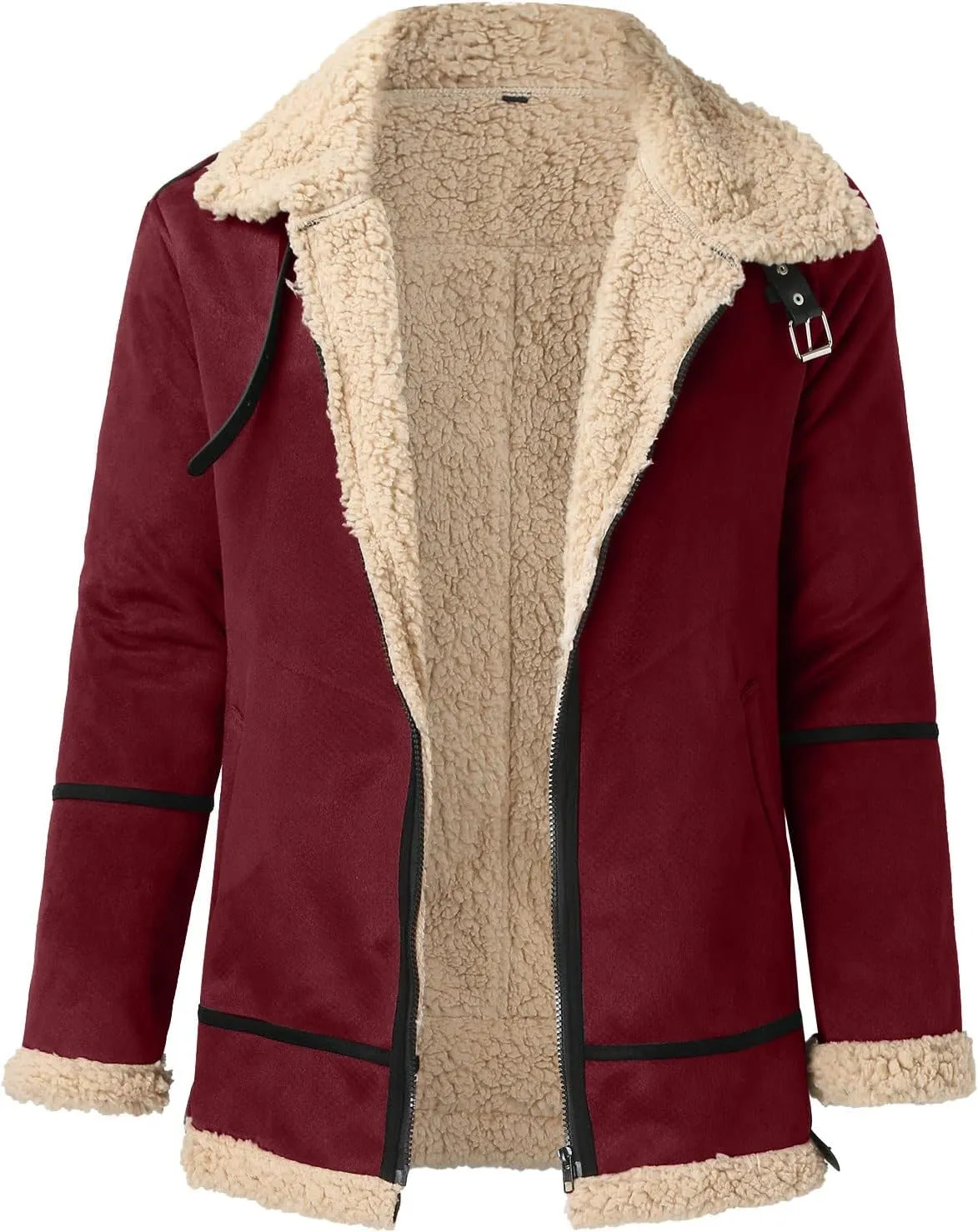 LCMTWX Coats for Men Cottonpadded Jacket Stand Collar Knitted Splice Sweater Coat Casual Men's Thicken Warm Winter Coat