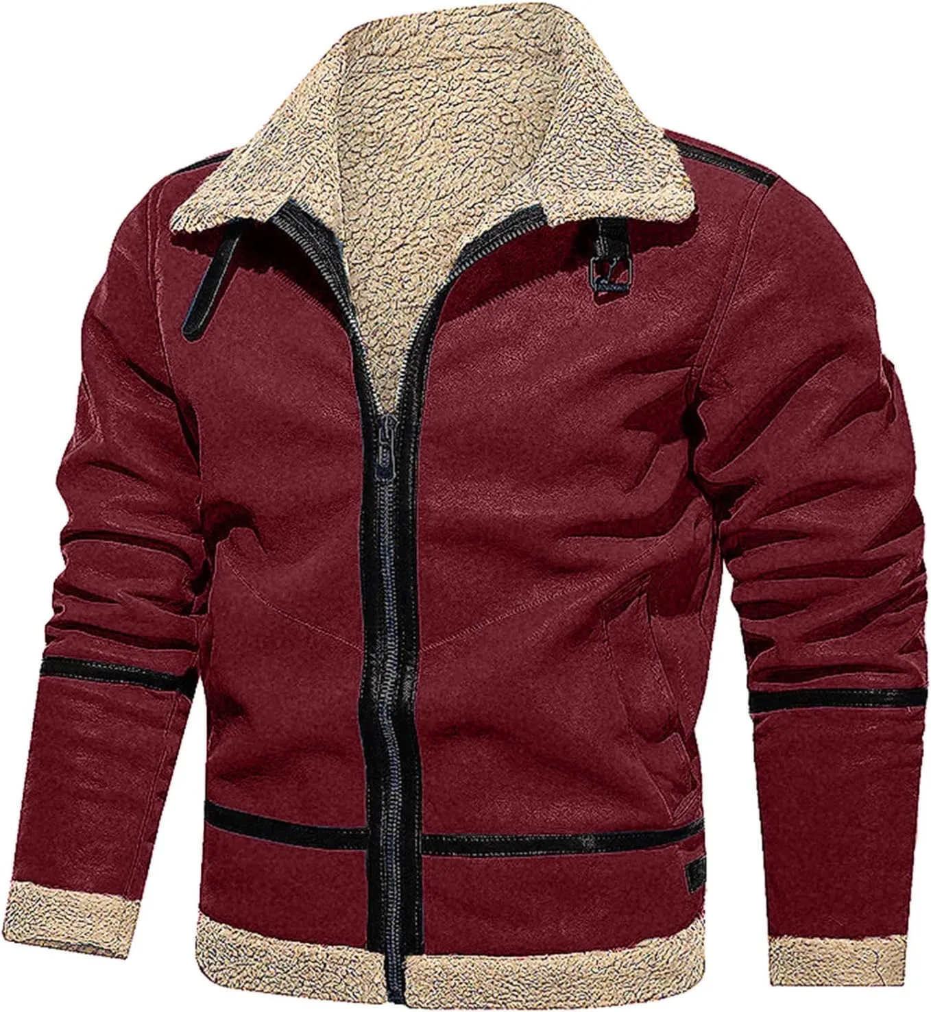 LCMTWX Coats for Men Cottonpadded Jacket Stand Collar Knitted Splice Sweater Coat Casual Men's Thicken Warm Winter Coat