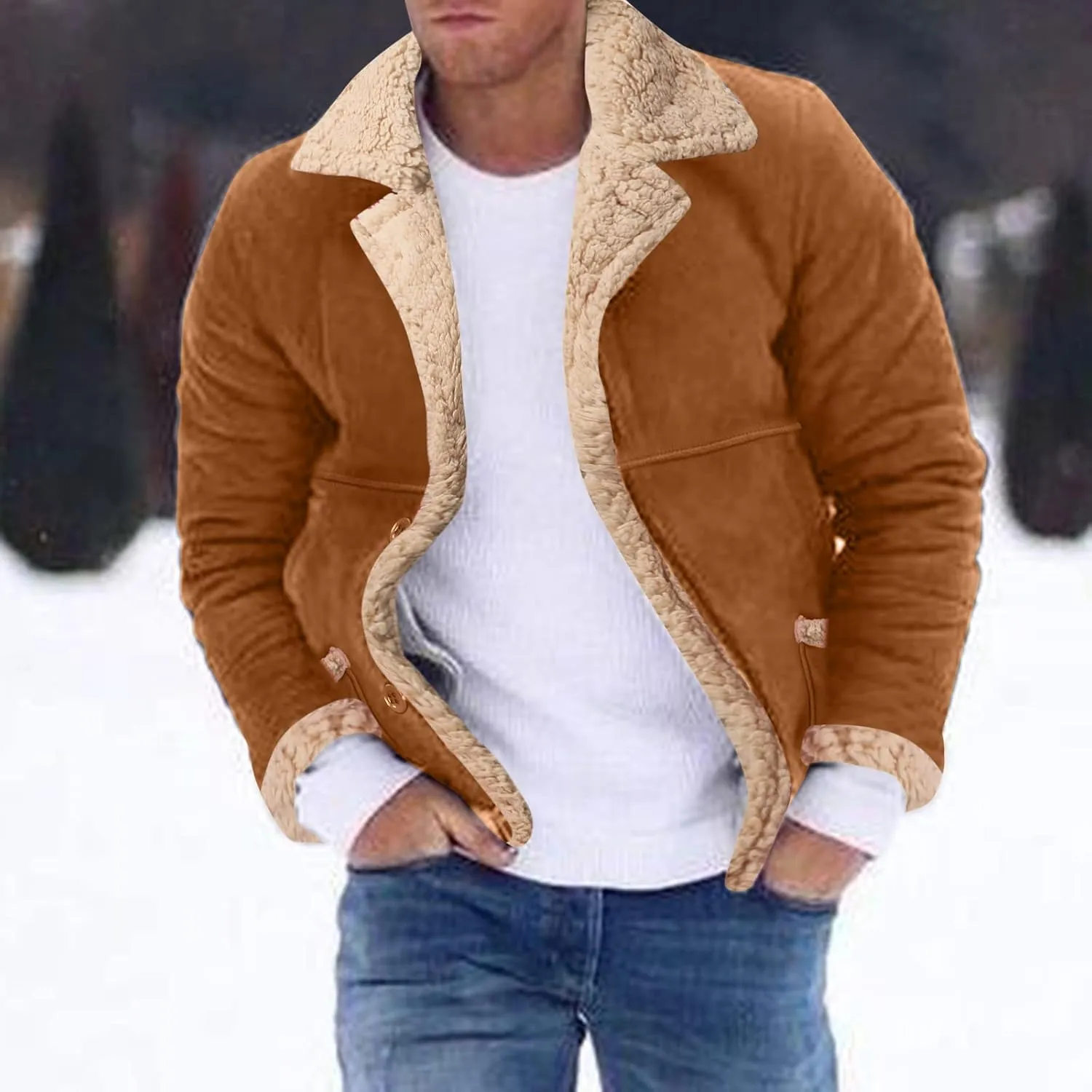 LCMTWX Mens Jackets Color Men's Cloak Coat Sweatshirts Windbreaker Shawl Cape Woolen Men's Men's Winter Jacket Windproof