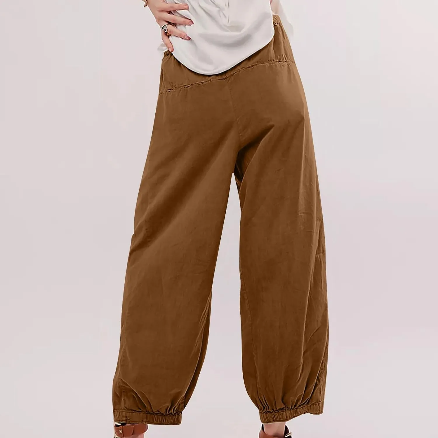 Linen Pants Womens High Waist Loose Fit Beach Pants Casual Wide Leg Pants with Pockets Summer Fashion Lounges 2025
