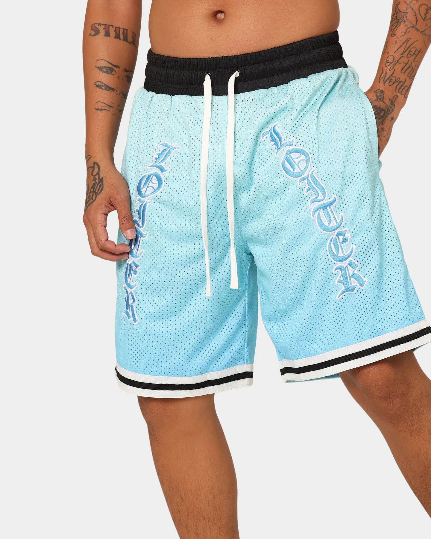 Loiter Script Ball Shorts Blue