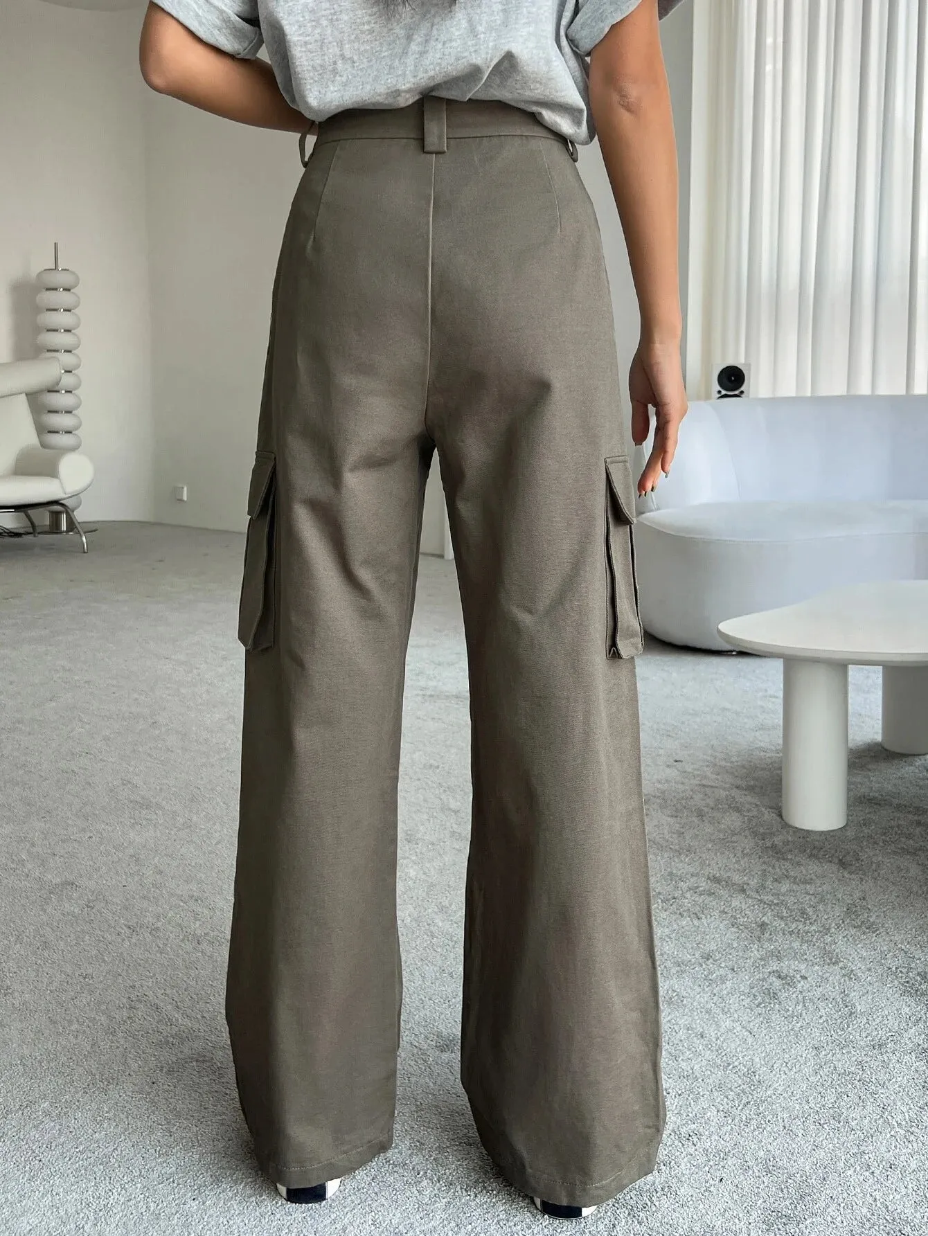 Loose Flap Pocket Cargo Pants