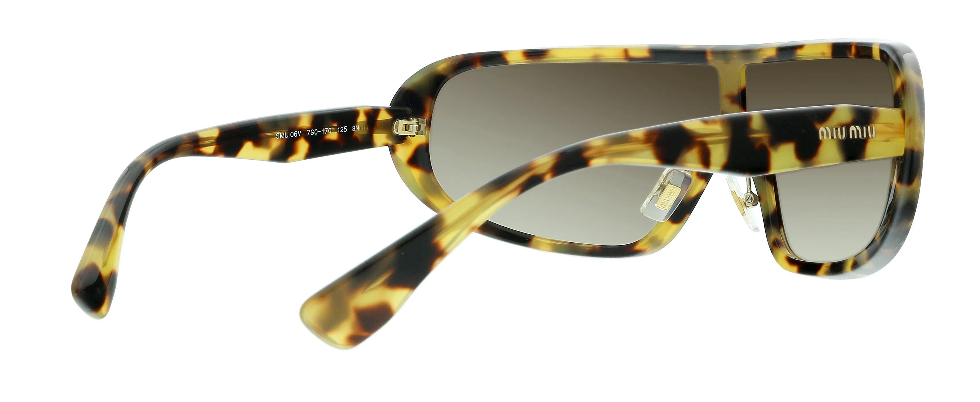 Miu Miu 0MU 06VS 7S0170 Black Mask Sunglasses