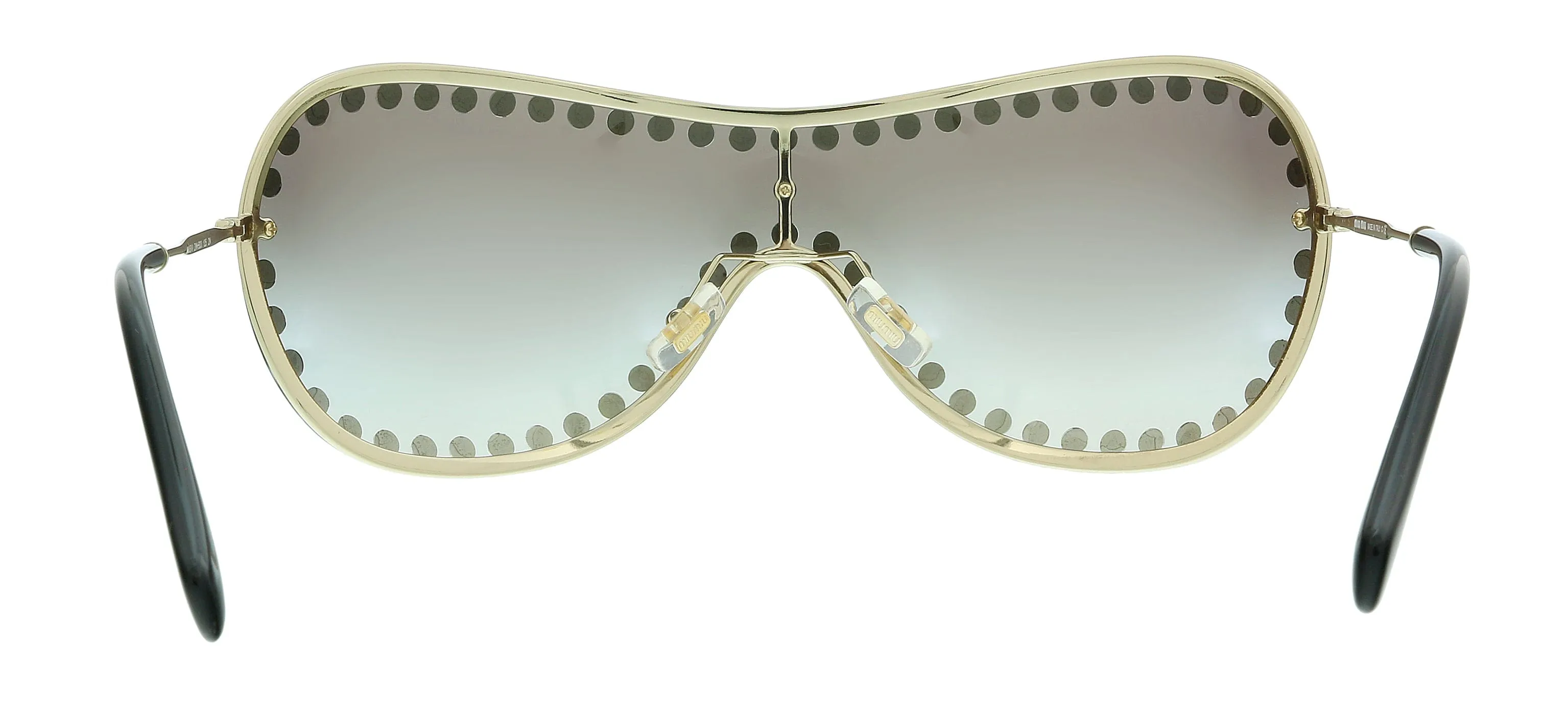 Miu Miu 0MU 51VS ZVN5O0 Pale Gold Mask Sunglasses