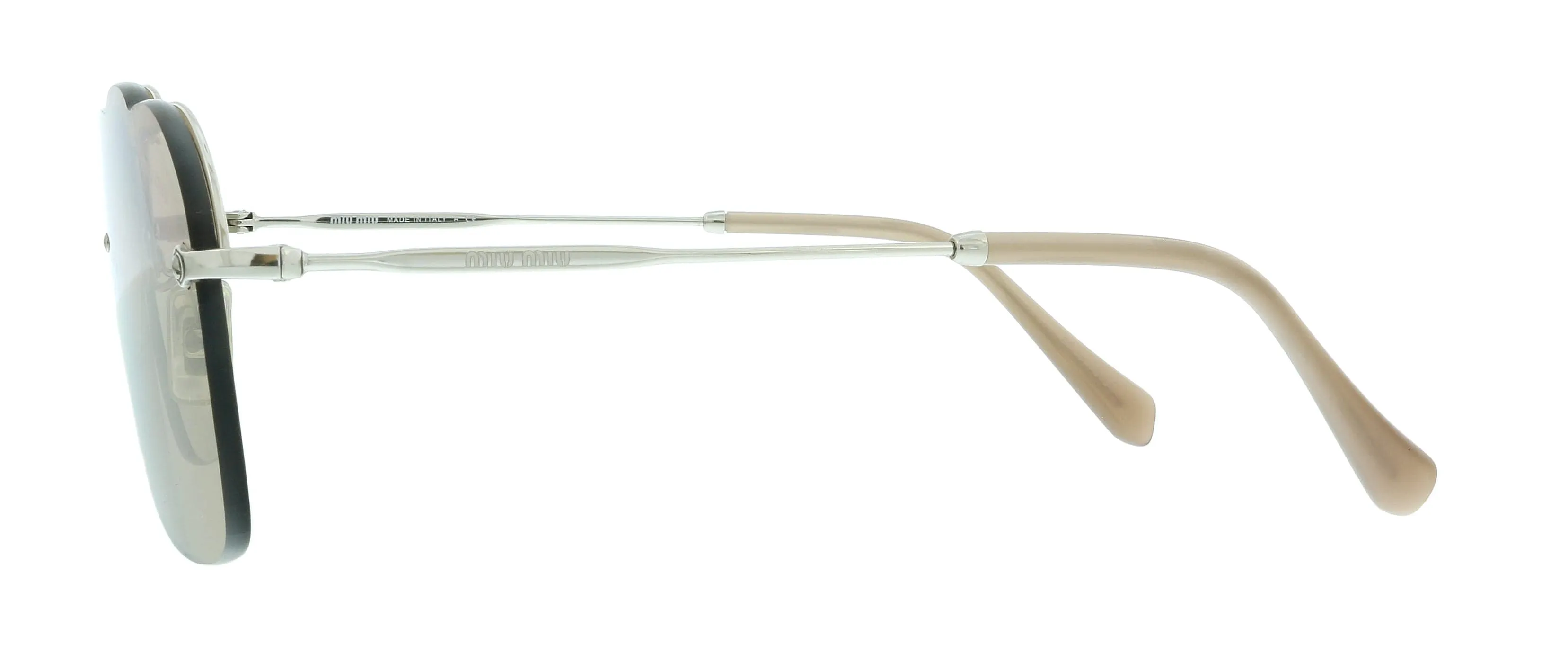 Miu Miu 0MU 55US 1BC176 Silver Irregular Sunglasses