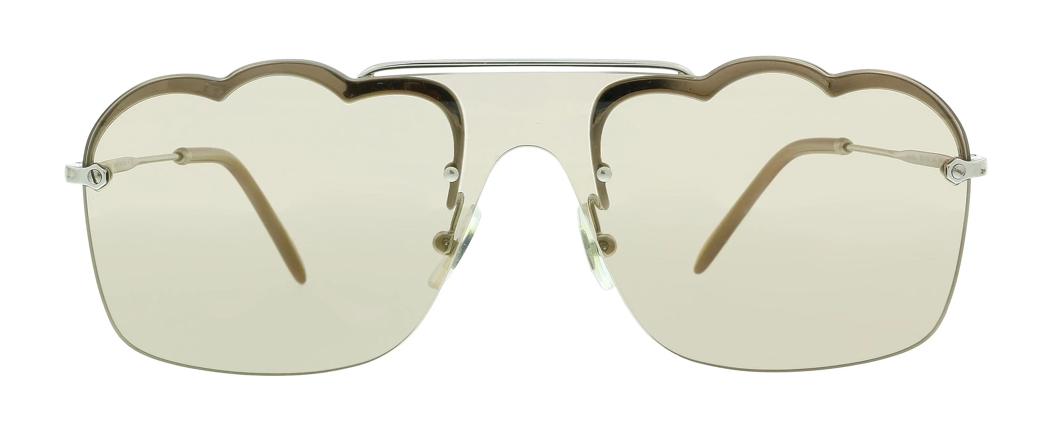 Miu Miu 0MU 55US 1BC176 Silver Irregular Sunglasses