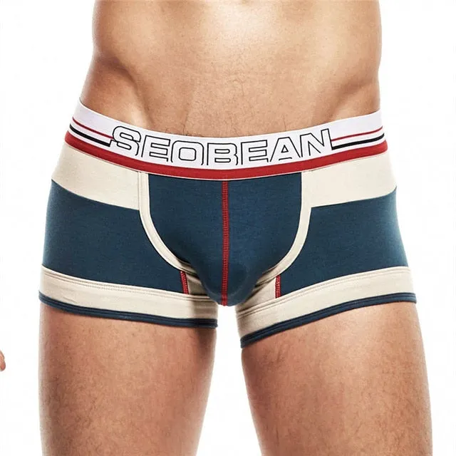 Multicolor Patchwork Style Men Boxer