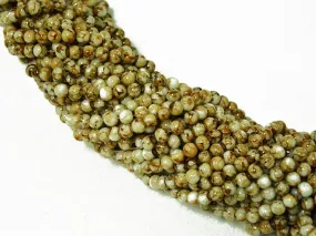 Olive Brown Spherical Glass Pearls