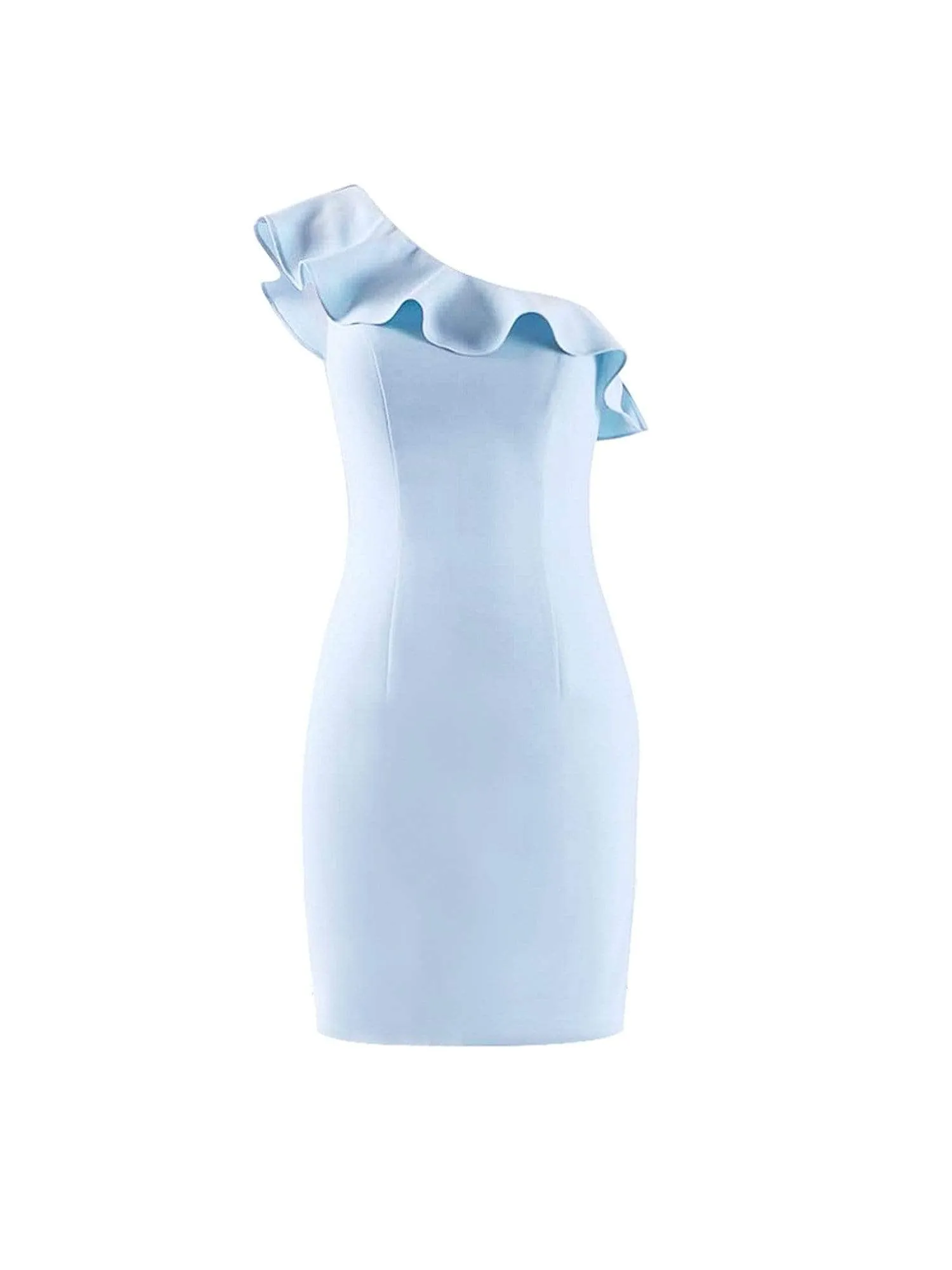 One Shoulder Ruffles Cocktail Dress