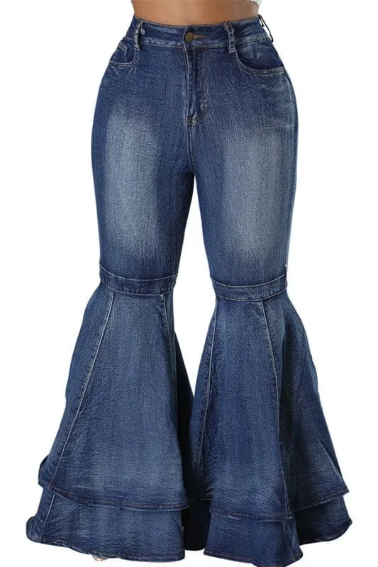 PA240 Ruffle Bootcut Denim Jeans