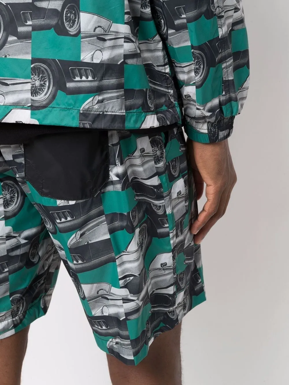 Patchwork Photograph-Print Shorts