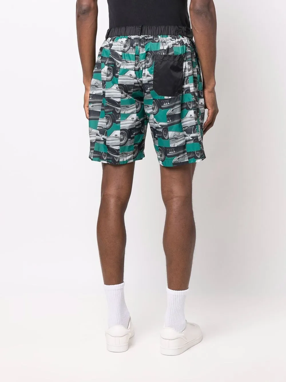 Patchwork Photograph-Print Shorts