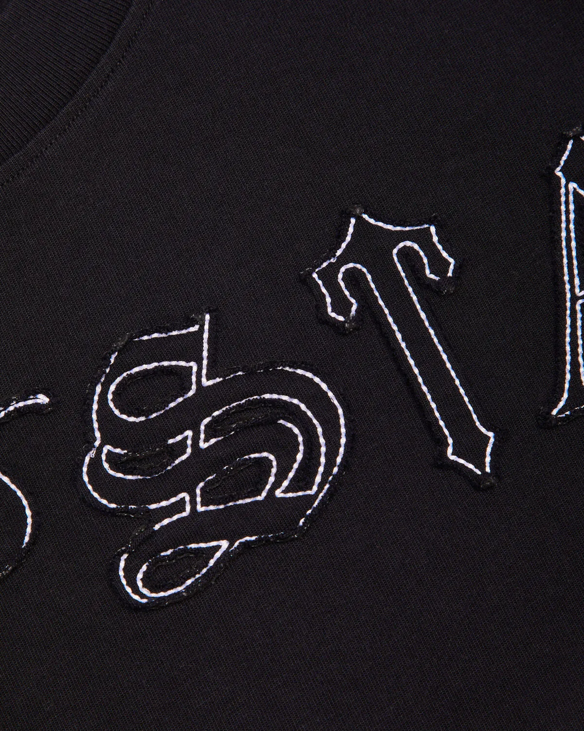 Patchwork Script Shorts- Black