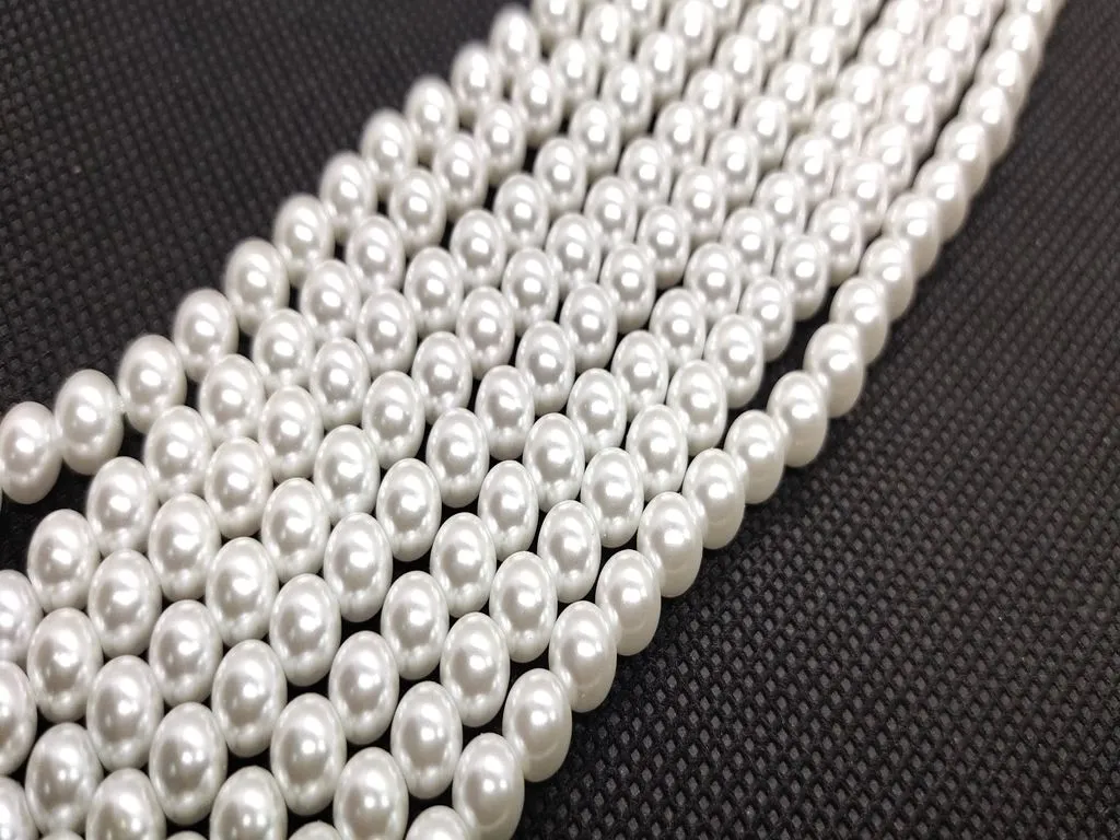 Pearl White Superior Quality Spherical Glass Pearls