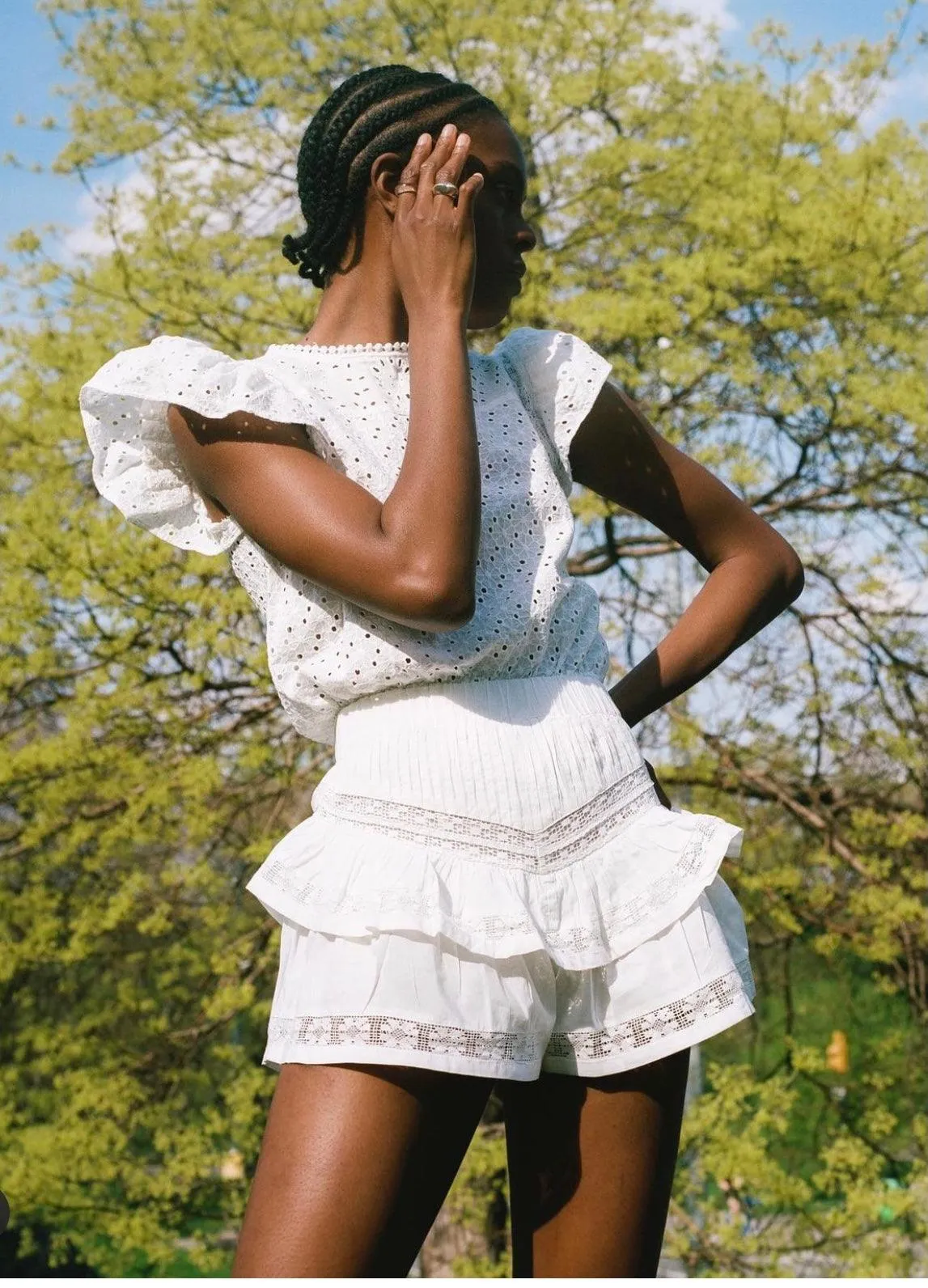 Raksha White Playsuit