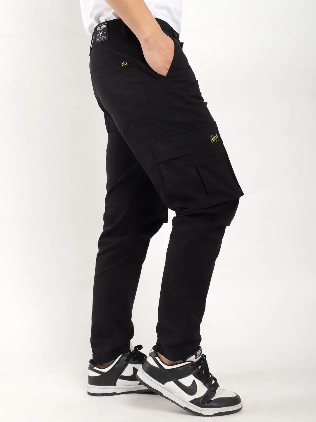 Royal Shades Black Cotton Cargo