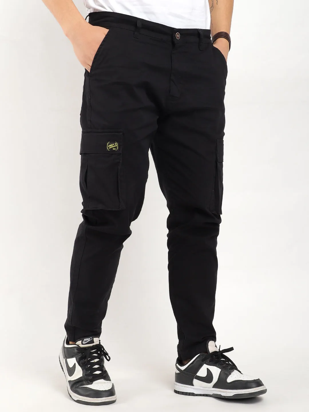Royal Shades Black Cotton Cargo