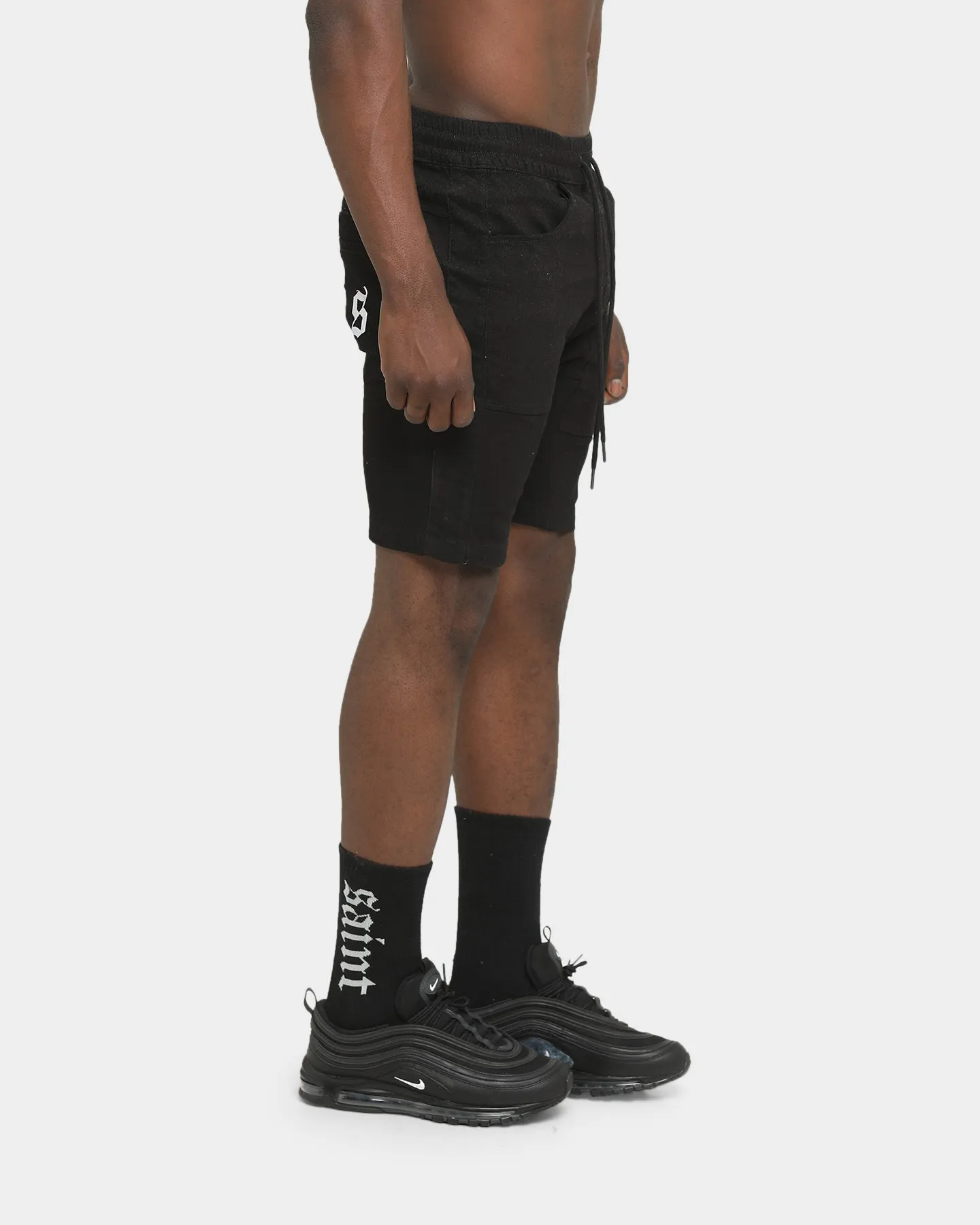 Saint Morta Patchwork Shorts Black