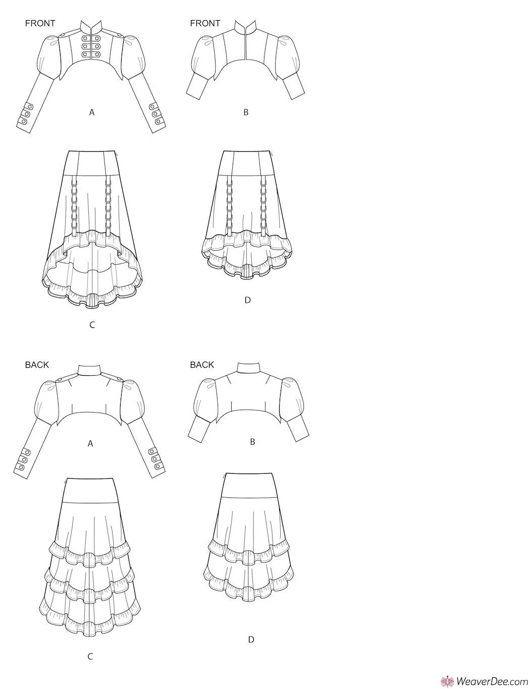 Simplicity Pattern S9007 Misses' Steampunk Costumes